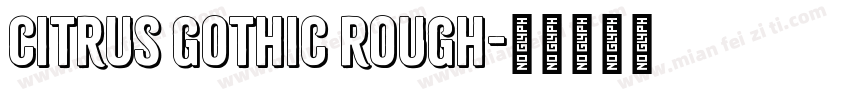 CITRUS GOTHIC ROUGH字体转换